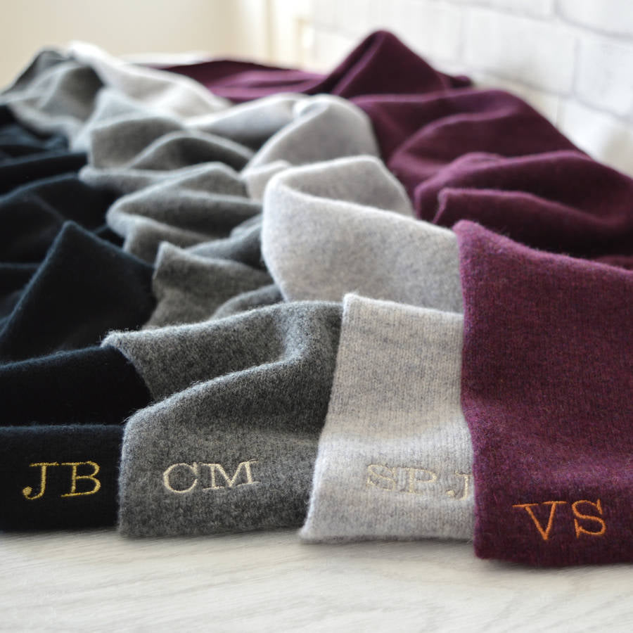 Men's Personalised Cashmere Scarf